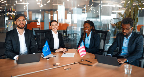 istock Diplomatic negotiations between countries in the office 2152697744