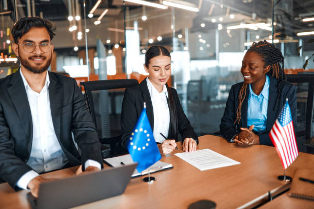 istock Diplomatic negotiations between countries in the office 2152697767