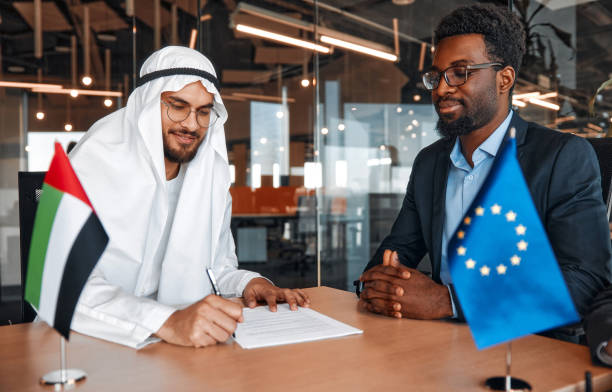 istock Diplomatic negotiations between countries in the office 2152697880