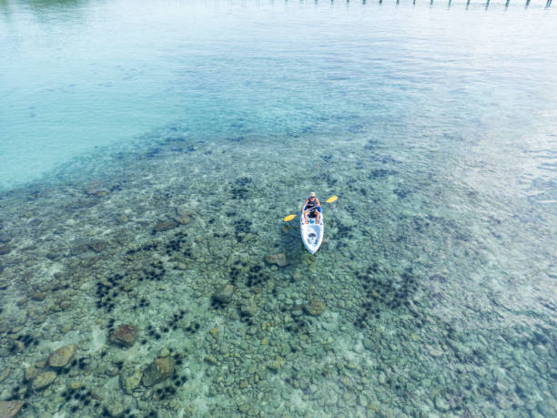 istock Kayaker Moving Through Shallow Waters With Coral Reefs 2152699314
