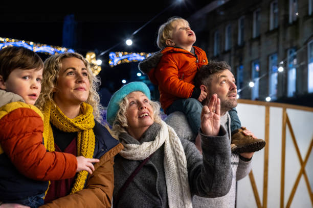 istock Family Observing the Christmas Lights 2152701002