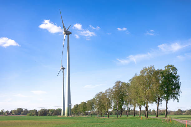 Wind turbines from the Swedish countryside.Skara - Sweden.