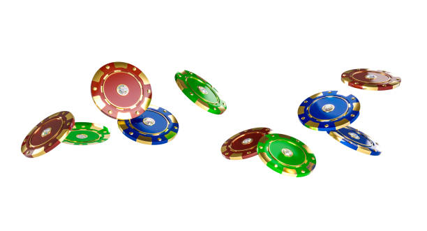 istock Scattered casino chips on transparent background 2152701819