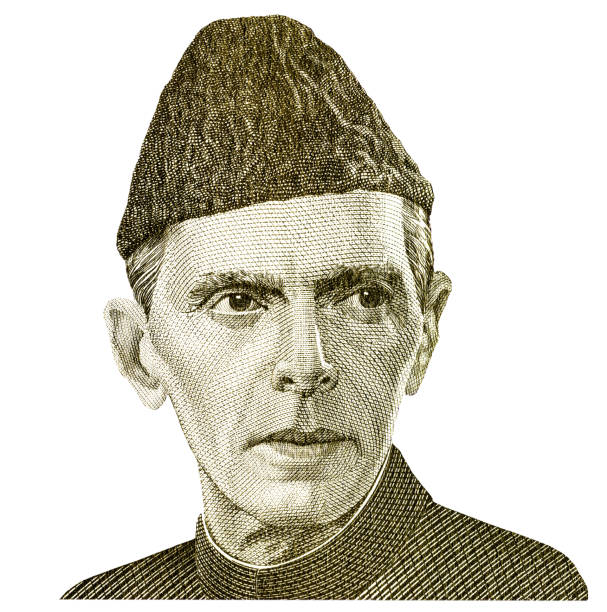 Muhammad Ali Jinnah (1876 - 1948). Portrait from Pakistan banknotes. Muhammad Ali Jinnah is the founder of Pakistan