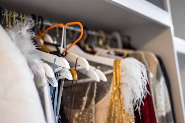 istock Clothes hangers in the store 2152706304
