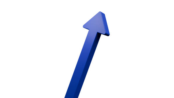 istock 3D Arrow Pointing Upwards on White Background - Symbolizing Market Growth 2152707386