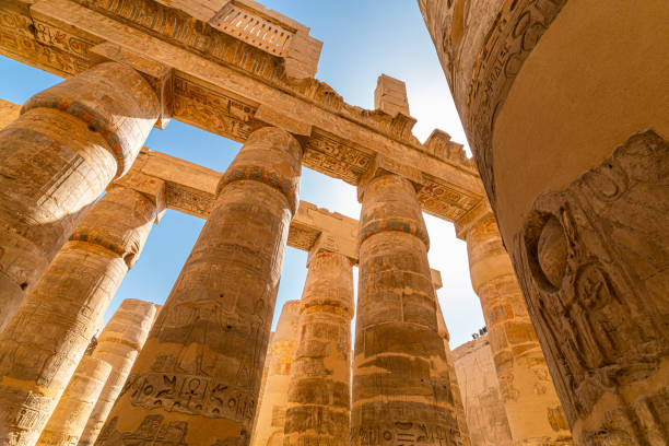 istock Pillars of the Great Hypostyle Hall from Karnak Temple, Egypt 2152707556