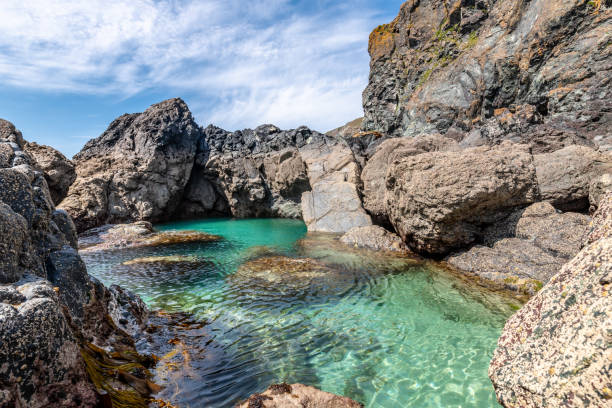 Rock pool on the south Cornish coast