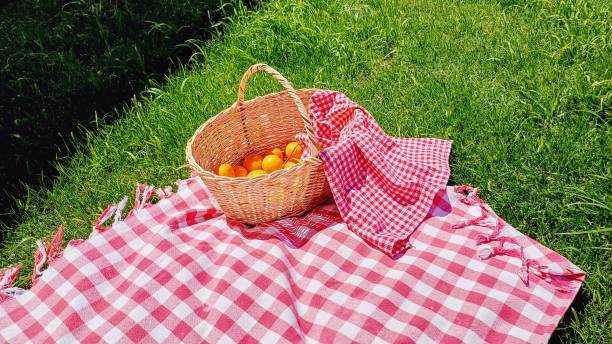 istock Fresh tangerines in a wicker basket 2152707991