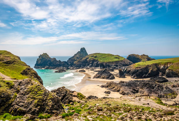 istock Rocky Cornish coastline at Kynance Cove 2152708002