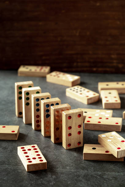 istock domino game on black background 2152713084