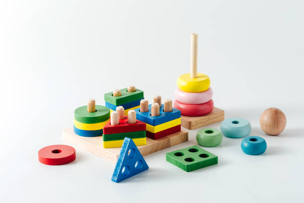 istock wooden toy for kid on white background 2152713326