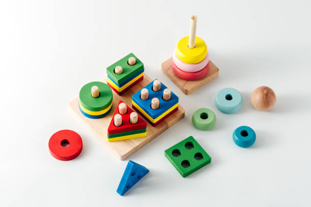 istock wooden toy for kid on white background 2152713327