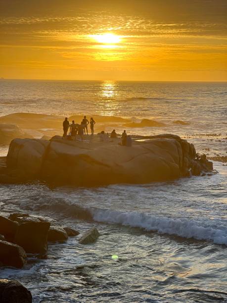 Sunset on Cape Town beach, South Afrinca
