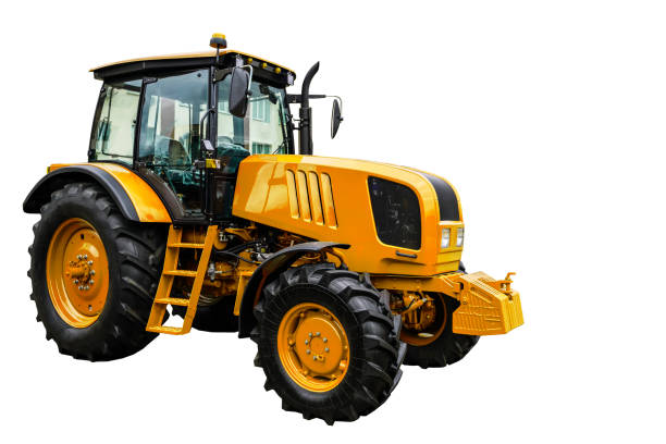istock Tractor isolated white background. Farm agricultural tractor 2152716836