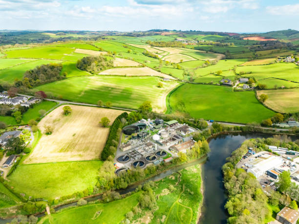 istock Drone view of Sewage Treatment Works in UK 2152722112