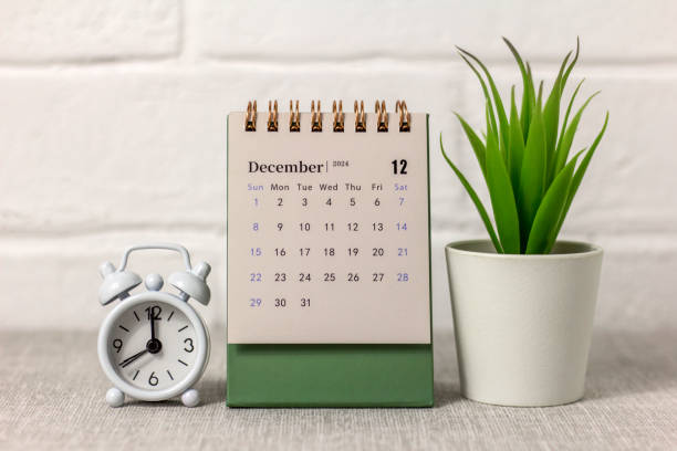 istock December 2024. Monthly desk calendar for 2024 on your desktop. 2152723270