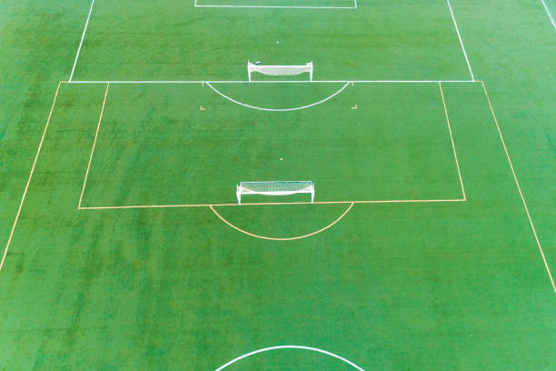 istock aerial view a drone of an artificial turf soccer training field 2152724925