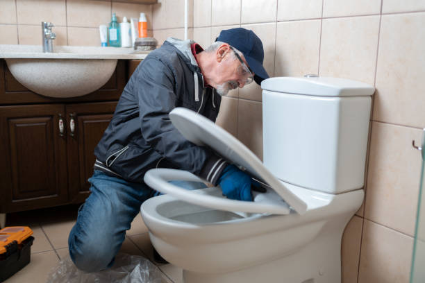 Plumbing Repair Service In A Bathroom