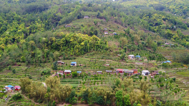 istock Beautiful village of Nepal with forest 2152728549