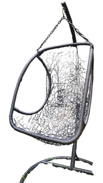 istock Rattan oval hanging chair 2152729095