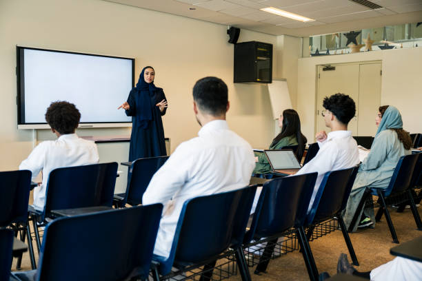 istock Coeducational group of Saudi students listening to lecture 2152729191