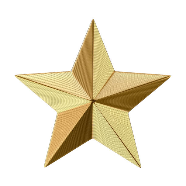 istock Golden star isolated on white background 2152731388