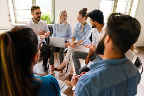 istock Startup business people working as team to find solution to problem. Technology finance concept 2152734460