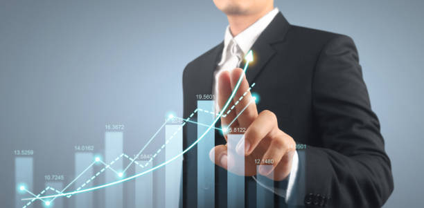 istock Businessman plan graph growth and increase of chart positive indicators 2152738293