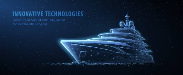 istock Luxury yacht. Motorboat craft, Marine transport, Modern ship, Super yacht. 2152738580