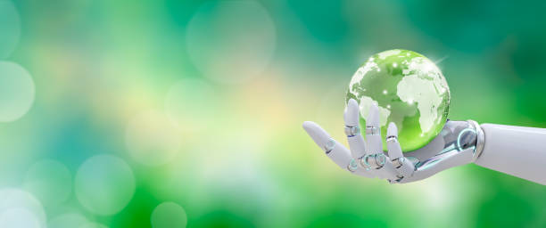 istock Artificial Intelligence, World mental health and World earth day. Saving environment and World Ecology Concept. 2152739501
