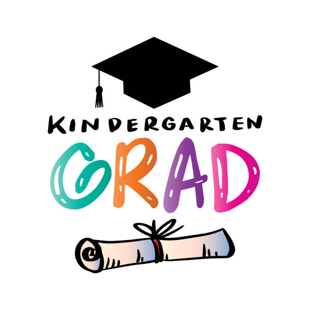 istock Kindergarten grad. Hand drawn vector illustration of a graduation cap. 2152747488