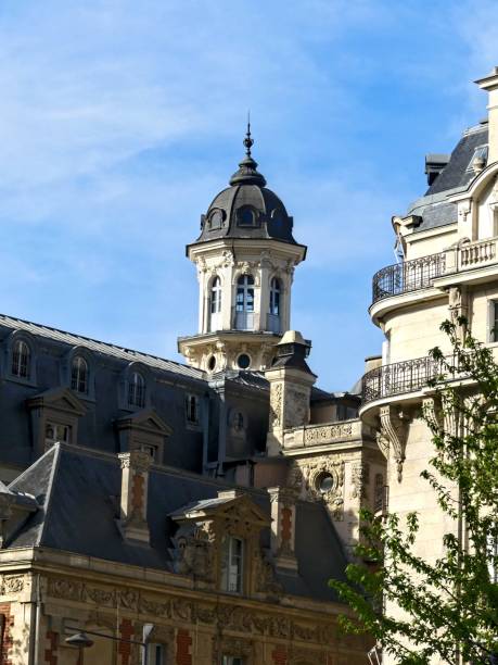 istock View on different facades of buildings built by Baron Haussmann 2152748039