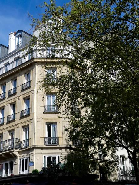 istock View on different facades of buildings built by Baron Haussmann 2152748801