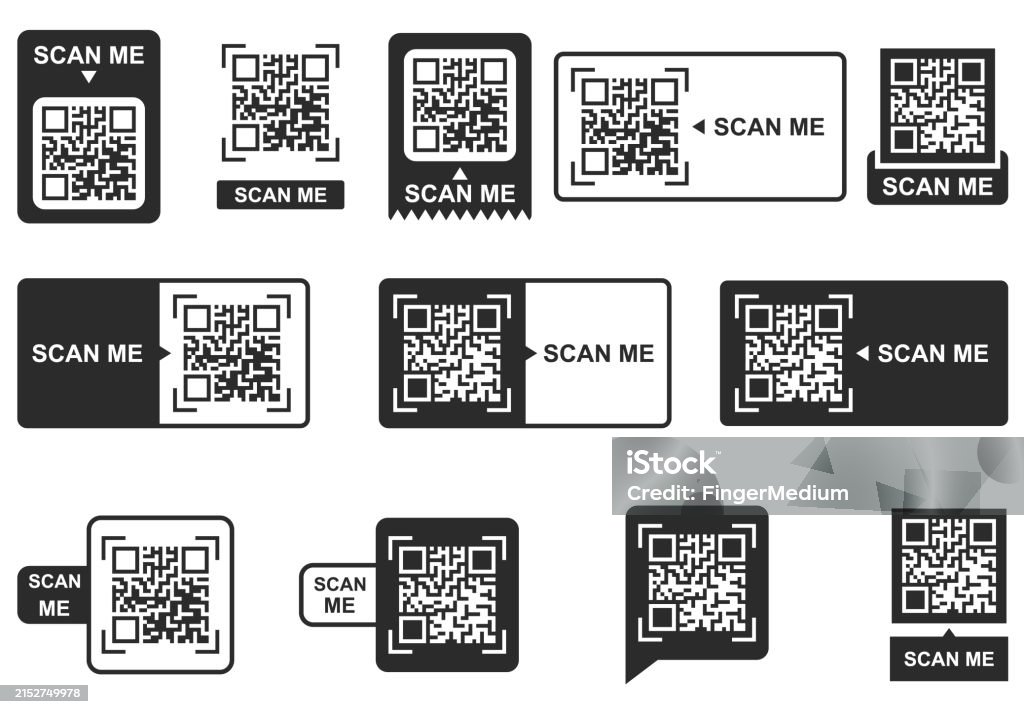 Libre Qr Code Ilustración de Qr Code Vector Set y más Vectores Libres de Derechos de ...