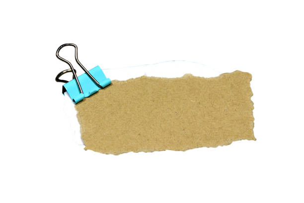 Empty brown paper space for writing letters isolated on white background with clipping path.