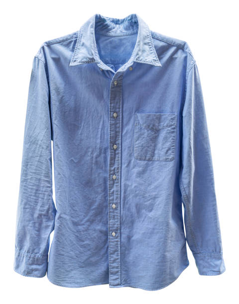 istock Blue long sleeve shirt isolated on white background with clipping path 2152753311