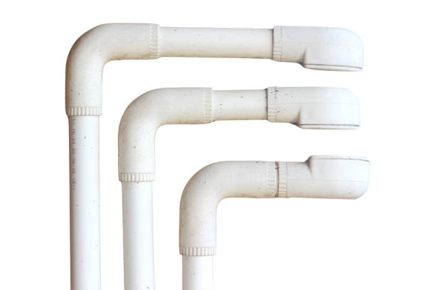 istock Old white electrical conduit isolated on white background with clipping path. 2152754029