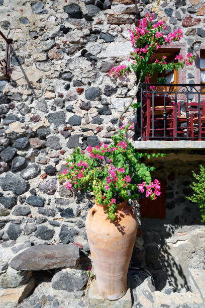 istock Beautiful vintage balcony with natural stone wall 2152757087