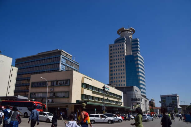 Harare, Zimbabwe - April 20 2024: Harare city centre, daytime view