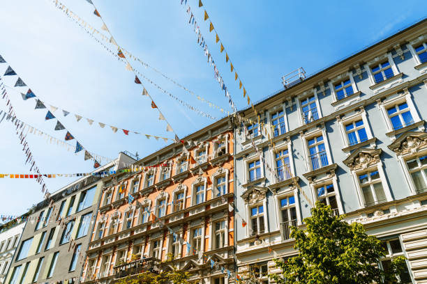 istock Festive Bunting Flags Over Traditional Berlin Buildings 2152758865