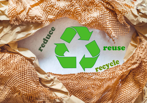 istock Reusable paper and cardboard for packing and recycle sign 2152763544