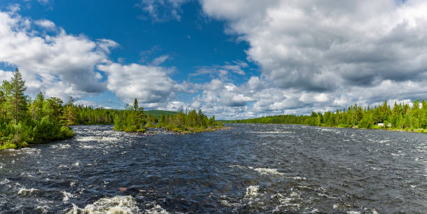 istock wild river in northern Sweden 2152769703