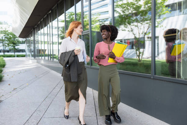 istock Two businesswomen in a financial district 2152770810