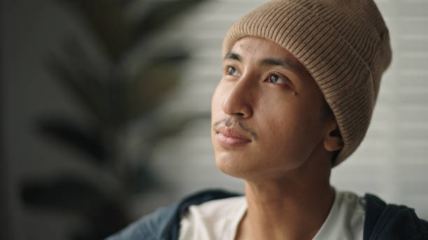Asian man patient is contemplation.