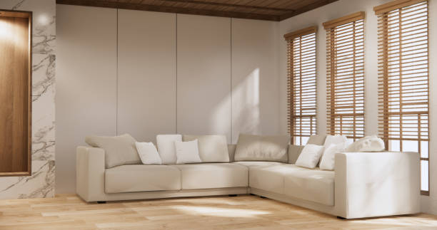 istock sofa armchair minimalist design muji style.3D rendering 2152774036
