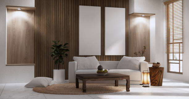 istock sofa armchair minimalist design muji style.3D rendering 2152774376