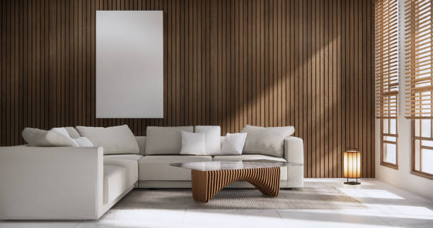istock sofa armchair minimalist design muji style.3D rendering 2152774558