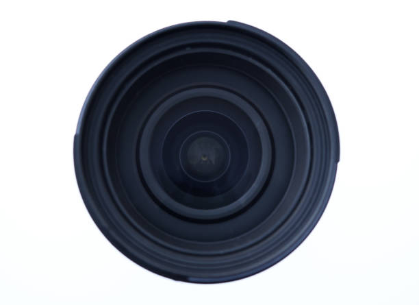 istock Isolated Lens facing the Camera with white backdrop, close up of lens mirror background 2152776600