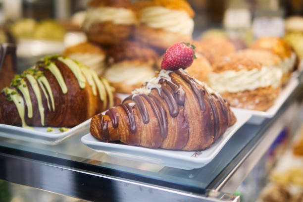 istock fresh baked croissant in a bakery 2152778933